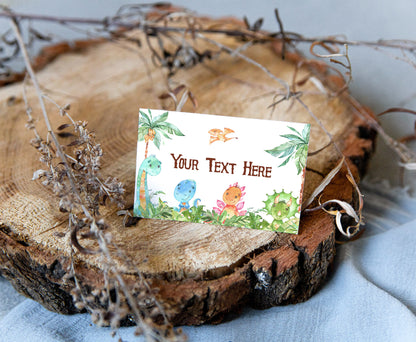 Dinosaur Place Cards | Editable Dinosaur Table Decor - 08A