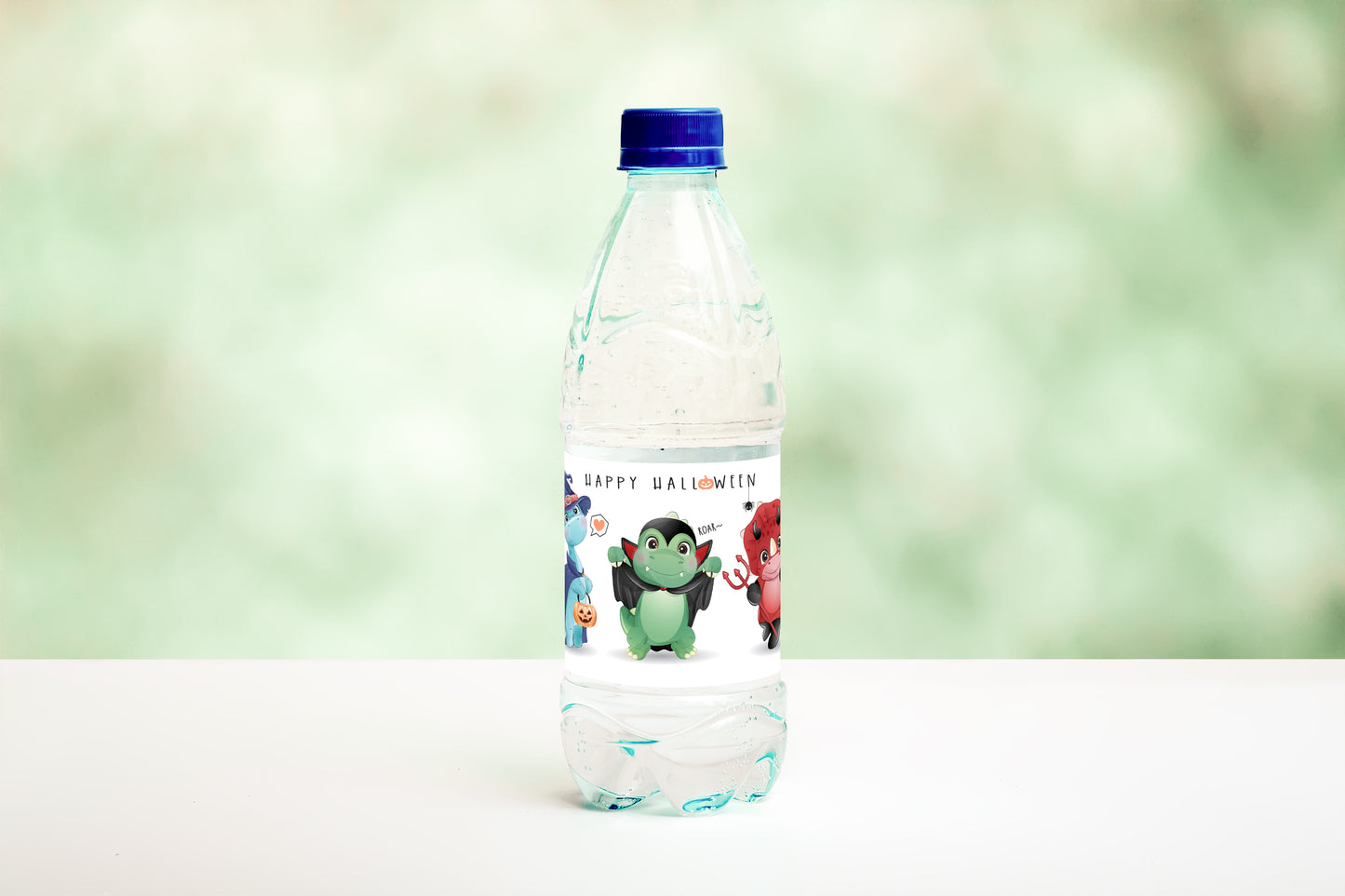 Halloween Water Bottle Labels | Dinosaur Party Decorations - 115F