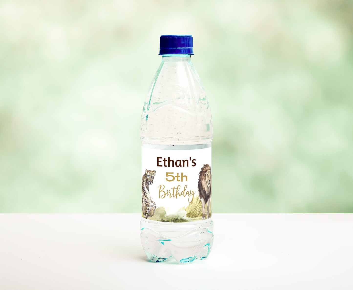 Editable Safari Water Bottle Labels | Jungle Birthday Party Decorations - 35I